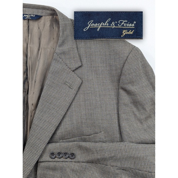 Pronto Uomo Birdseye Blazer Sport Coat Two Button Wool Suit Jacket 54R 54